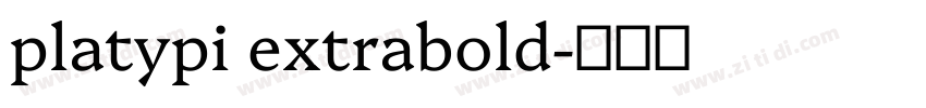 platypi extrabold字体转换